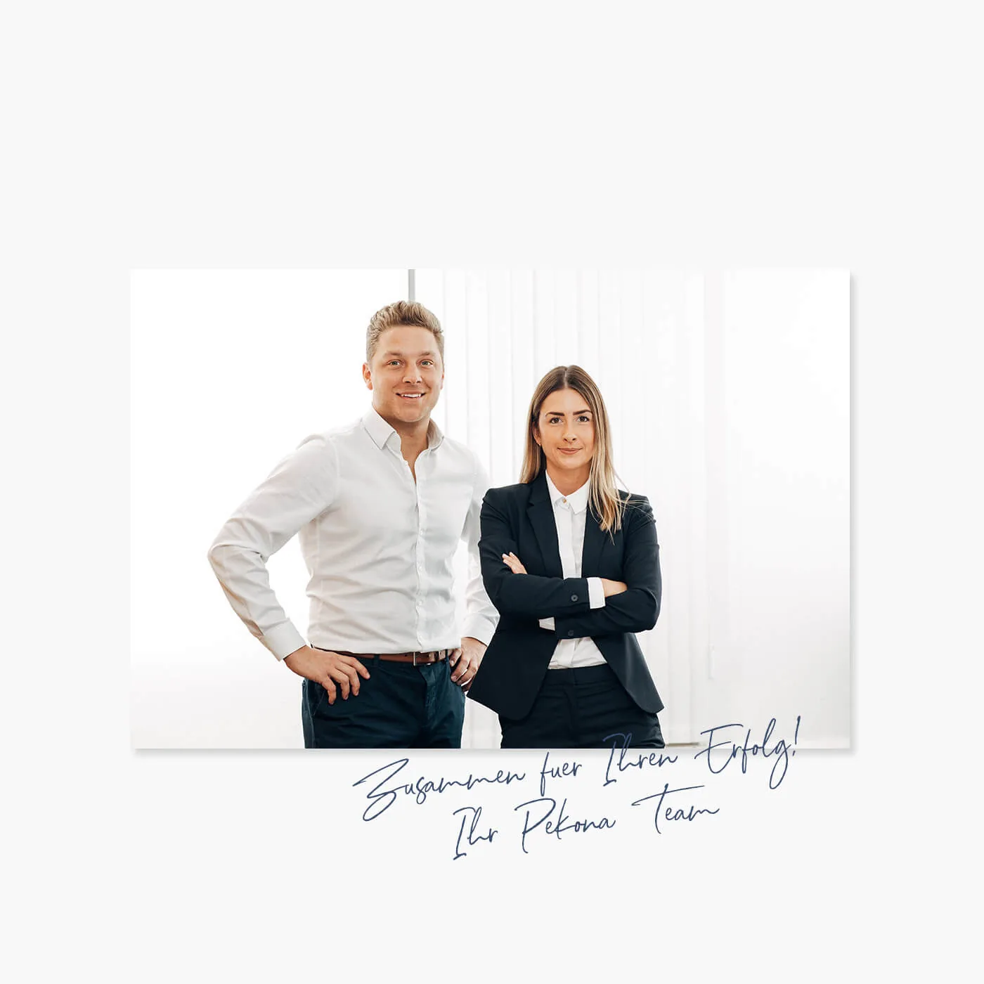 Bettina Drescher und Christian Regler im Pekona Immobilienbüro in Schwabach